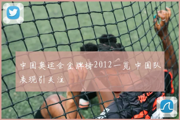中国奥运会金牌榜2012一览 中国队表现引关注